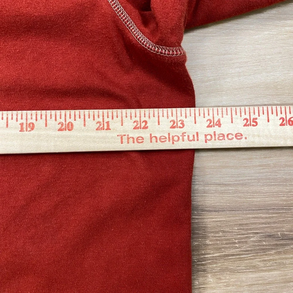Banana Republic Henley Mens XL Heritage 100% Cotton Mock Neck Rust Red Casual